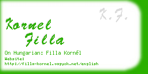 kornel filla business card